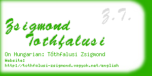 zsigmond tothfalusi business card